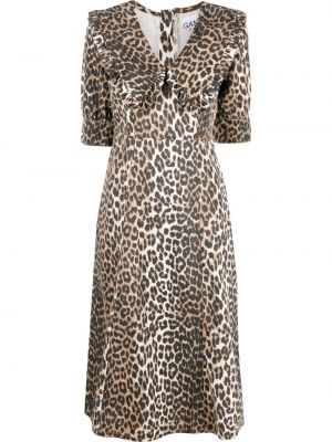 Leopard trykt dress Ganni