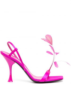 Sandales à plumes 3juin rose