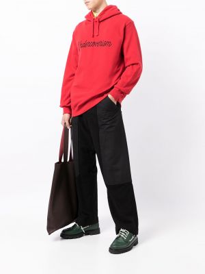 Raštuotas džemperis su gobtuvu Undercoverism raudona