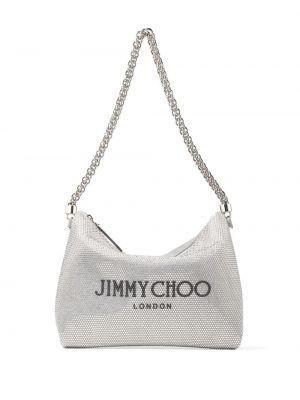 Τσάντα ώμου Jimmy Choo ασημί