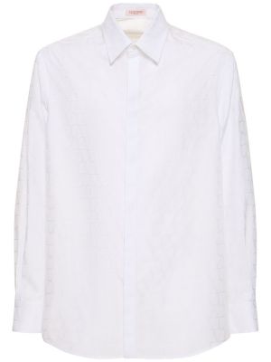 Bavlněná košile Valentino bílá