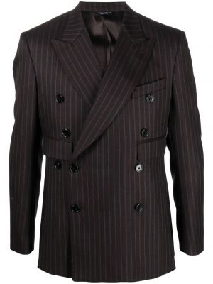 Stripete lang blazer Dolce & Gabbana brun