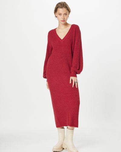 Robe en tricot Object rouge