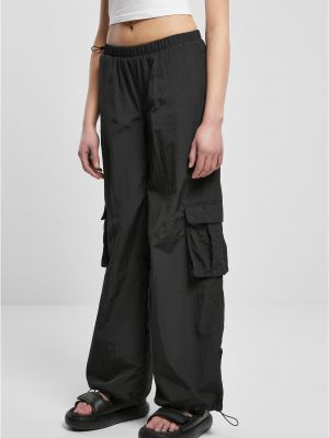 Cargo kalhoty z nylonu relaxed fit Uc Curvy černé
