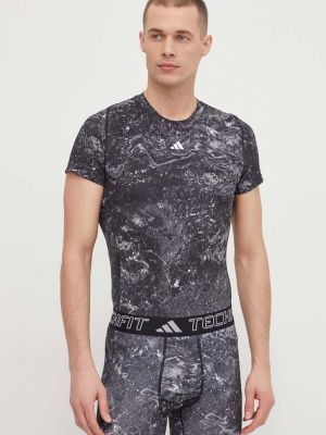 Majica s printom kratki rukavi Adidas Performance crna