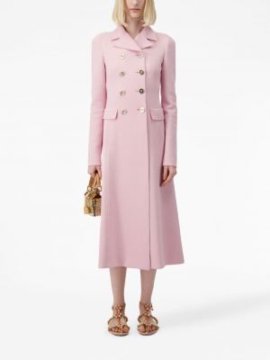 Vlněný kabát Giambattista Valli růžový