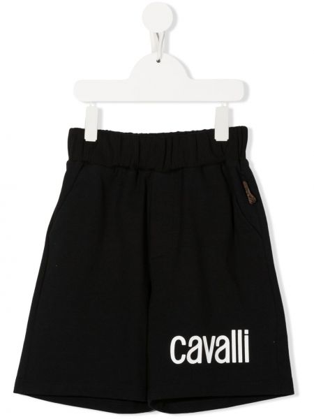 Trykt shorts for jenter Roberto Cavalli Junior svart