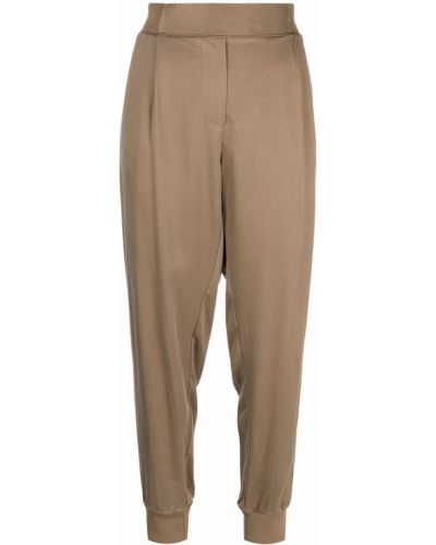 Pantalones ajustados de cintura alta Dkny marrón