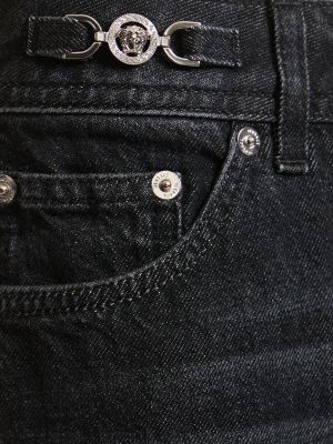 Straight fit džíny Versace šedé