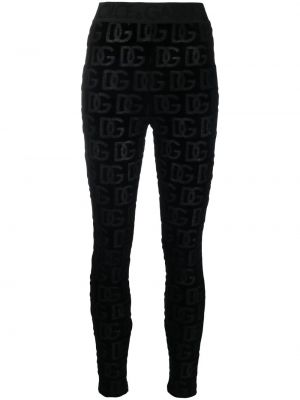 Leggings mit stickerei Dolce & Gabbana schwarz