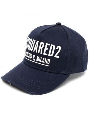 Trykt cap Dsquared2 blå