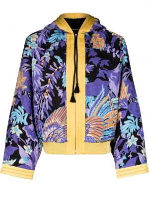 Jacquard kapucnis dzseki Saint Laurent lila