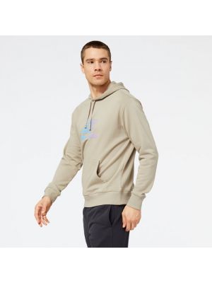 Fleece hoodie mit print New Balance grau