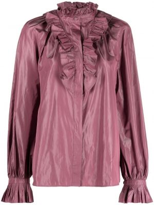 Ruffle skjorte Alberta Ferretti rosa