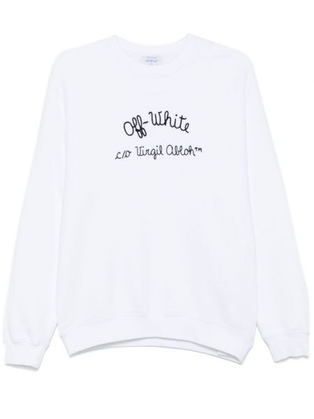 Işlemeli sweatshirt Off-white beyaz