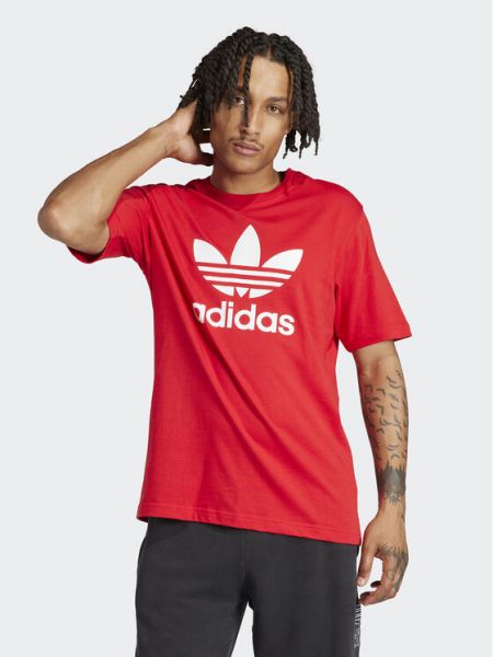 Priliehavé tričko Adidas červená