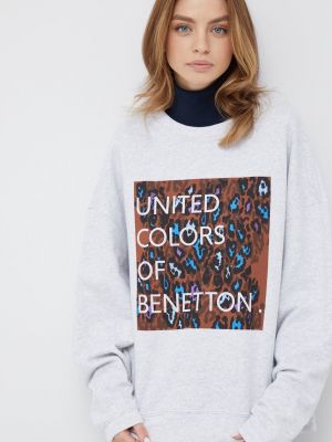 Bluza bawełniana United Colors Of Benetton szara