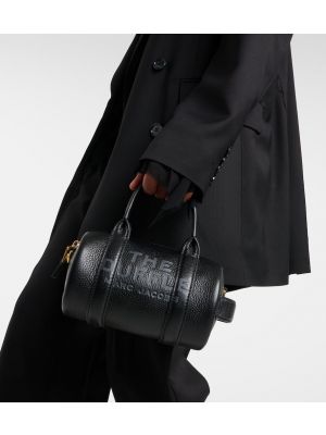 Usnjena torbica za čez ramo Marc Jacobs črna