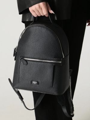 Кожаный рюкзак Lancel черный