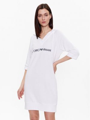 Плетена рокля Emporio Armani Underwear бяло