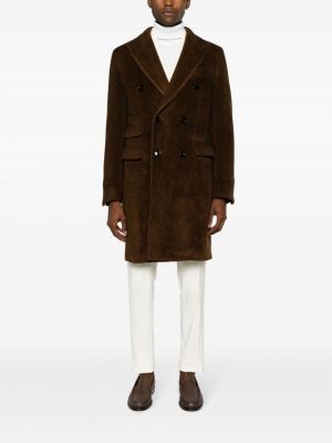 Vlněný kabát Gabriele Pasini hnědý