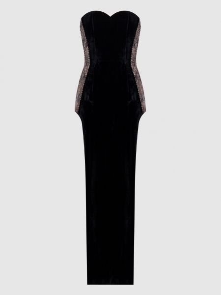 Черное бархатное коктейльное платье Santa Brands