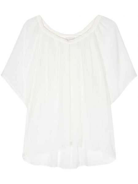 Копринена блуза от креп Alysi бяло