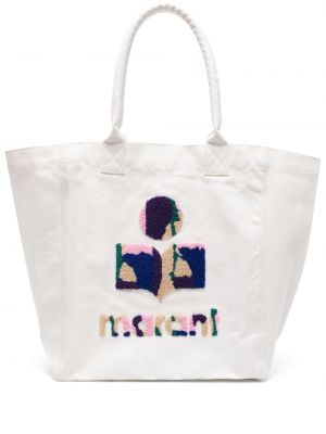 Τσάντα shopper Isabel Marant λευκό
