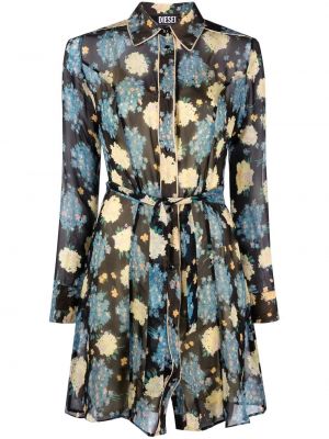 Trykt floral dress Diesel svart