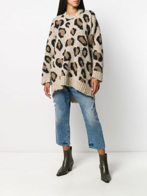 Pullover mit print mit leopardenmuster R13