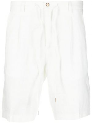 Pantaloni scurți cu nasturi de in Briglia 1949 alb