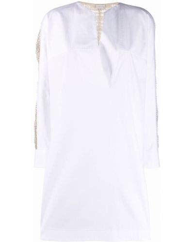 Плетена ленена риза Mrz бяло