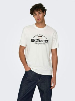 Marškinėliai Only & Sons balta