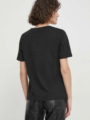 Bavlněné tričko Dkny černé