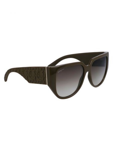 Okulary przeciwsłoneczne Ferragamo khaki