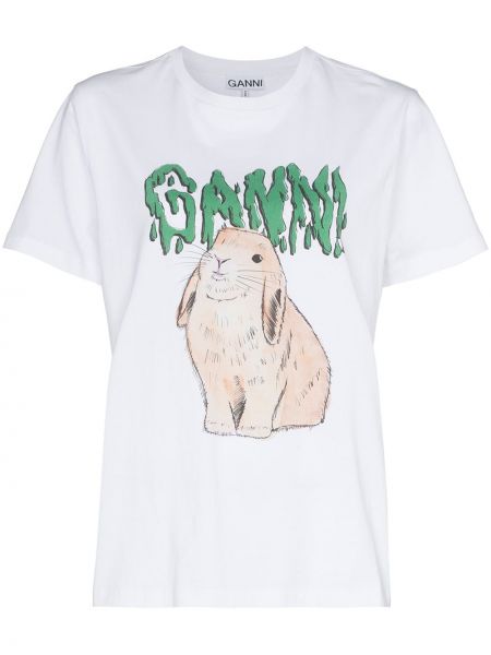 T-shirt Ganni blanc