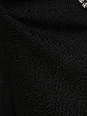 Gyapjú egyenes szárú nadrág Stella Mccartney fekete