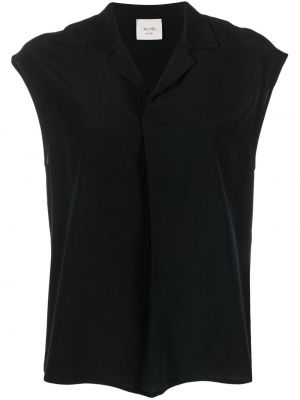 Копринена блуза без ръкави Alysi черно