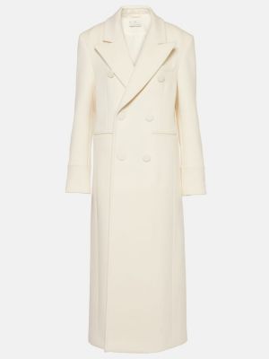 Vlněný kabát Xu Zhi bílý