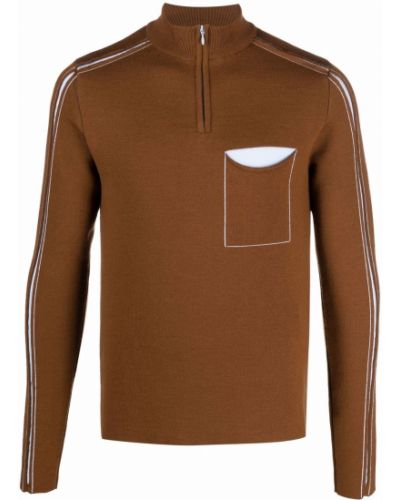 Jersey manga larga de tela jersey Jacquemus marrón