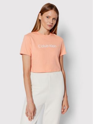 Μπλούζα Calvin Klein Performance πορτοκαλί