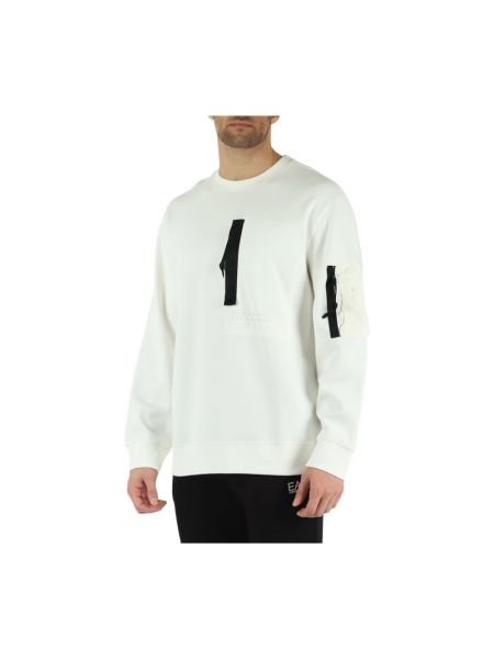Sweter z kapturem Armani Exchange biały