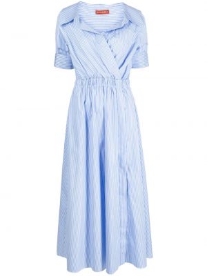Klasické bavlněné šaty s krátkými rukávy Altuzarra - modrá