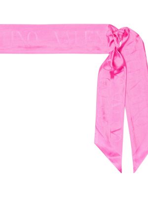 Fular de mătase Valentino roz
