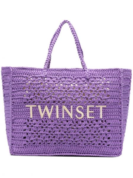 Nakupovalna torba Twinset vijolična
