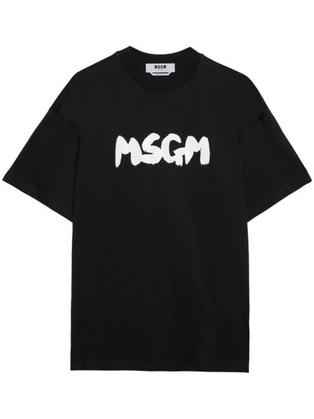 Puuvilla t-paita Msgm musta