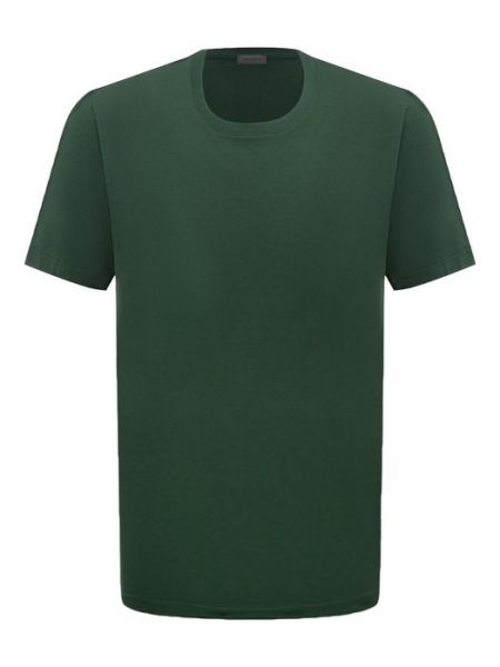 Хлопковая футболка Hanro зеленая
