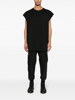 Medvilninis marškinėliai be rankovių Thom Krom juoda