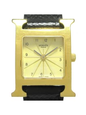 Zegarek ze stali chirurgicznej Hermès Vintage czarny