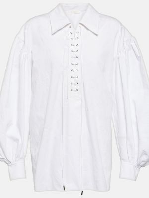 Хлопковая блузка Chloé белая